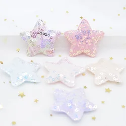 12Pcs 48mm Glitter Sequins Butterfly Appliques Padded for DIY Headwear Clips Accessories Toy Patches Scrapbooking Sticker
