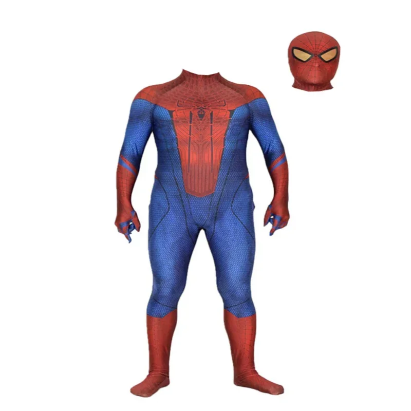 Halloween Men Adults/Kids TASM Spidercosplay Costume The Amazing SuperHero Zentai Suit Boys Male Bodysuit