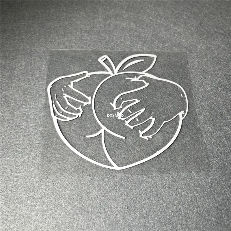 Hollow Hands Hold Peach Funny Waterproof Vinyl Sticker Decal for Car Triangle Window Motorcycle Body Decor