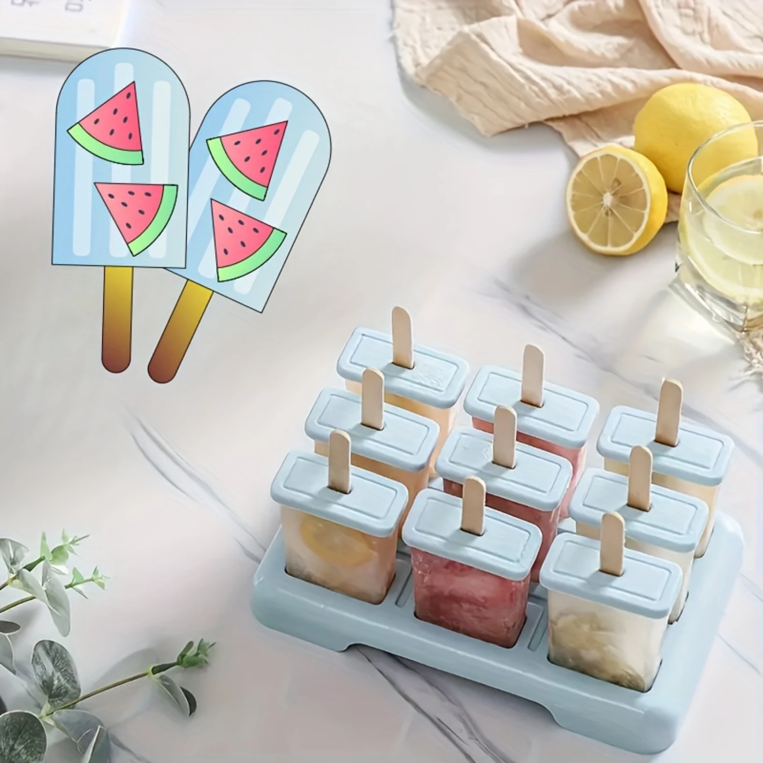 مجموعة واحدة، قالب المصاصة، قالب المصاصة الإبداعية، قالب المصاصة البلاستيكية، قالب الآيس كريم، صندوق مكعبات الثلج، قالب المصاصة المنزلية، Saf