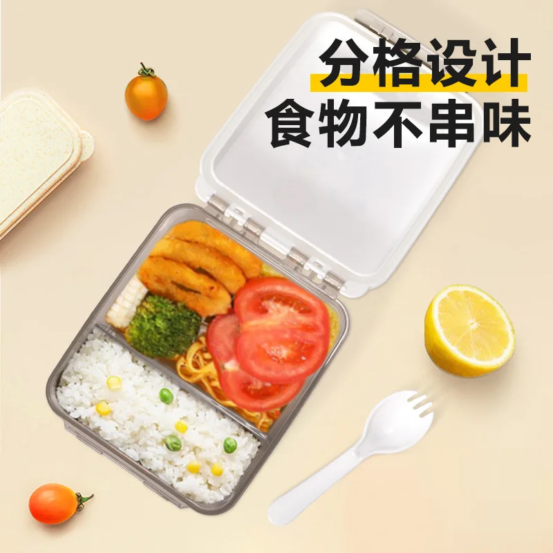 Snoopy Lunch Box Portable Plastic Fruit Food Box con Fork Bento Box contenitore per alimenti di grande capacità forniture da cucina