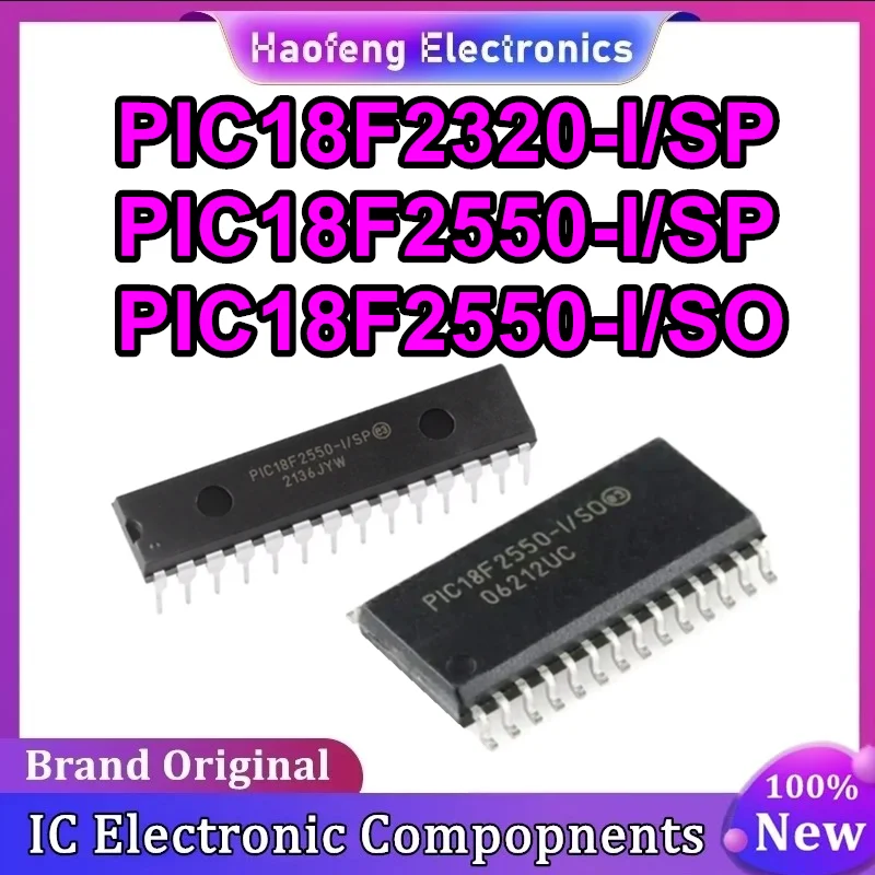 PIC18F2320 -I/SP PIC18F2550 -I/SP DIP-28 PIC18F2550-I/SO SOP IC Chip 100% Novo Original em estoque