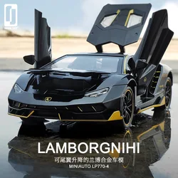 1:24 Lamborghinis Lp770 Car Model Simulation Sound And Light Alloy Sport Car Model Children's Toy Car Boy Racing Collection Gift