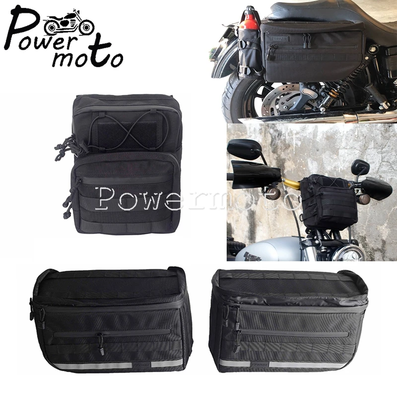 

Motorcycle Saddlebag Waterproof Cover Side Pannier Saddle Bags Safety Reflective For Harley Sportster Dyna FLHR Road King Glide