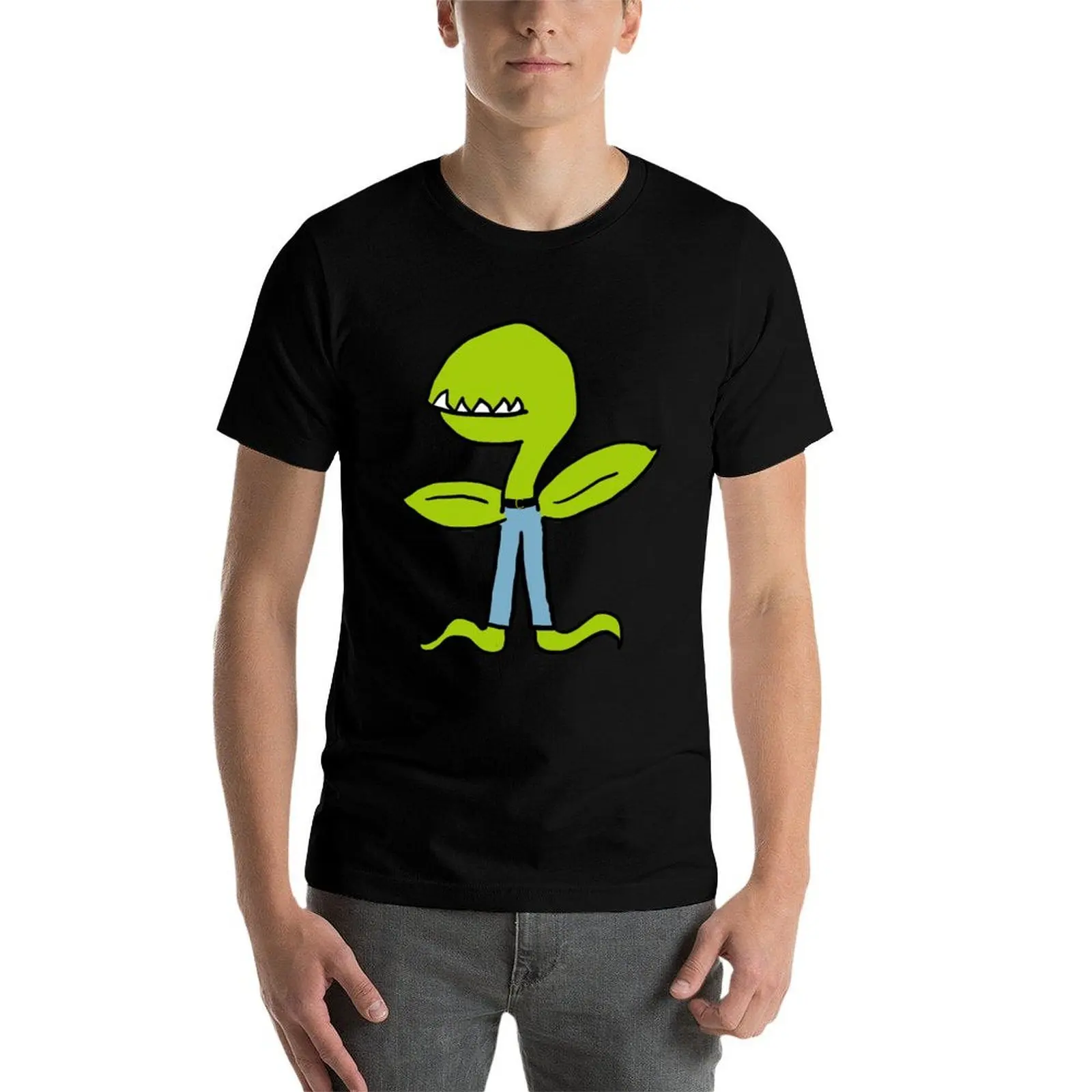 

Carnivorous Plant in High Waisted Jeans T-Shirt t shirt custom print man t shirt graphic T-Shirt