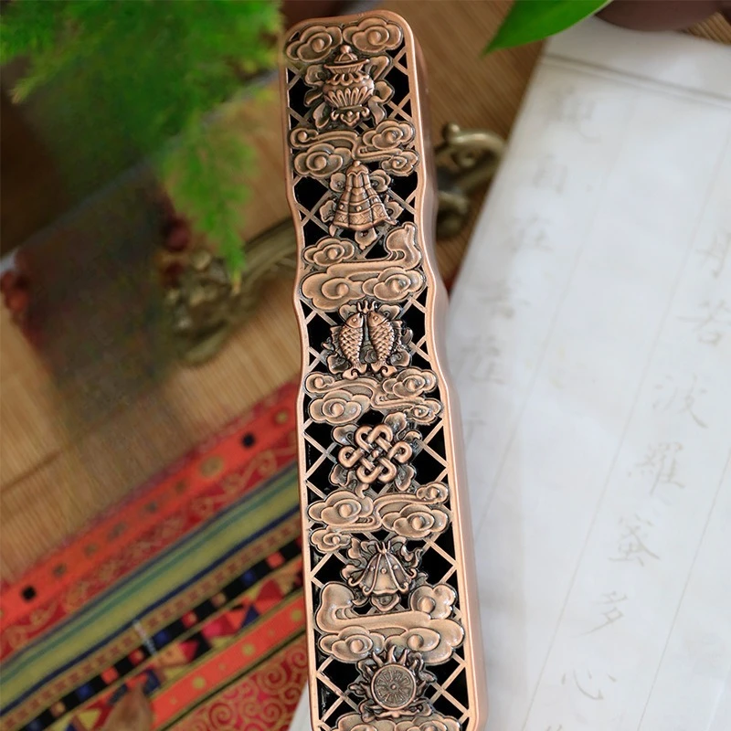 Home Decoration Sandalwood Aromatherapy Stove Antique Auspicious Eight Treasures Incense Burners Zen Zinc Alloy Household Hotel