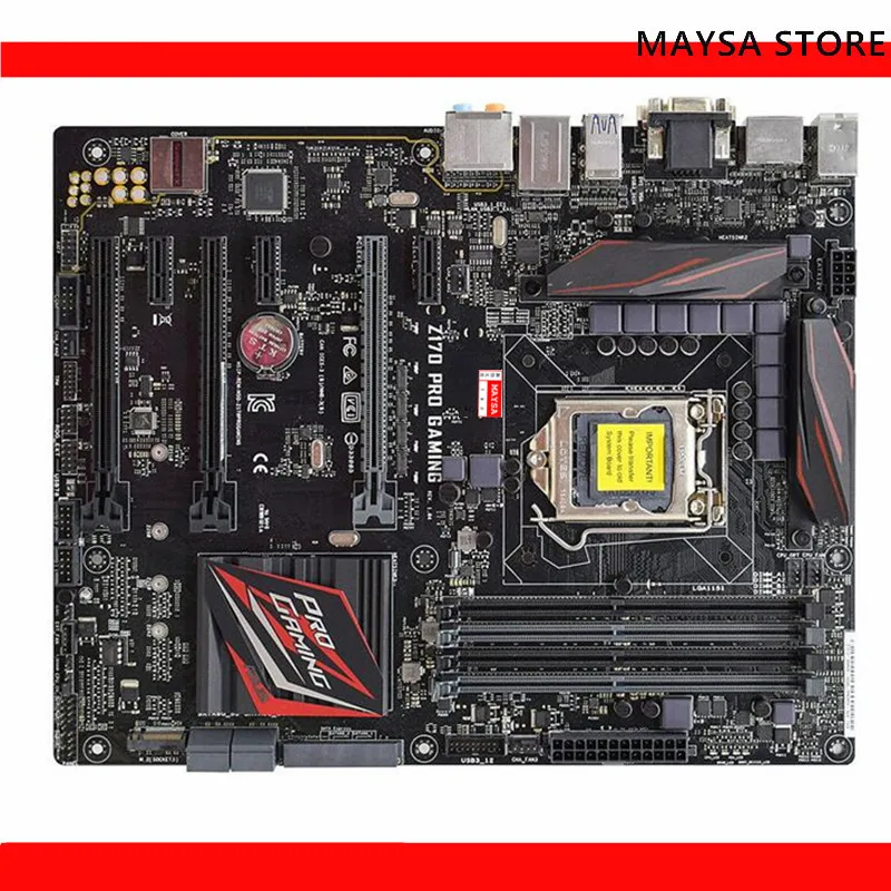 

1151 Motherboard FOR ASUS Z170 PRO GAMING Motherboard DDR4 7th 6th Gen Core i7 i5 i3 Cpus 64GB 3400(OC) Memory Z170 USB3.0 M.2