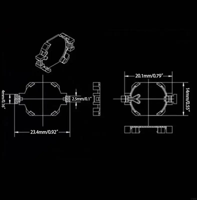 U90E 20pcs DIY CR1616 CR1620 CR1625 حامل البطارية لـ Gameboy GBC لخرطوشة بطاقة لعبة