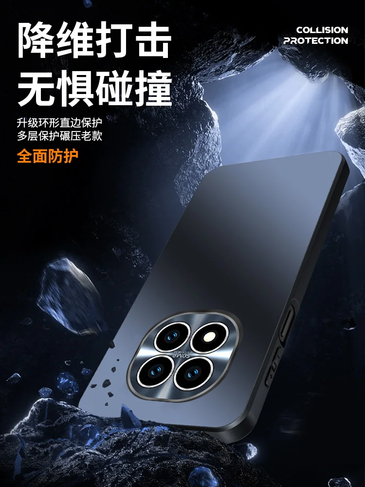 حافظة حلقية مغناطيسية ذات ملمس ثلجي صغير مقاوم للانفجار لهاتف Redmi Note15 Pro Plus غطاء tect