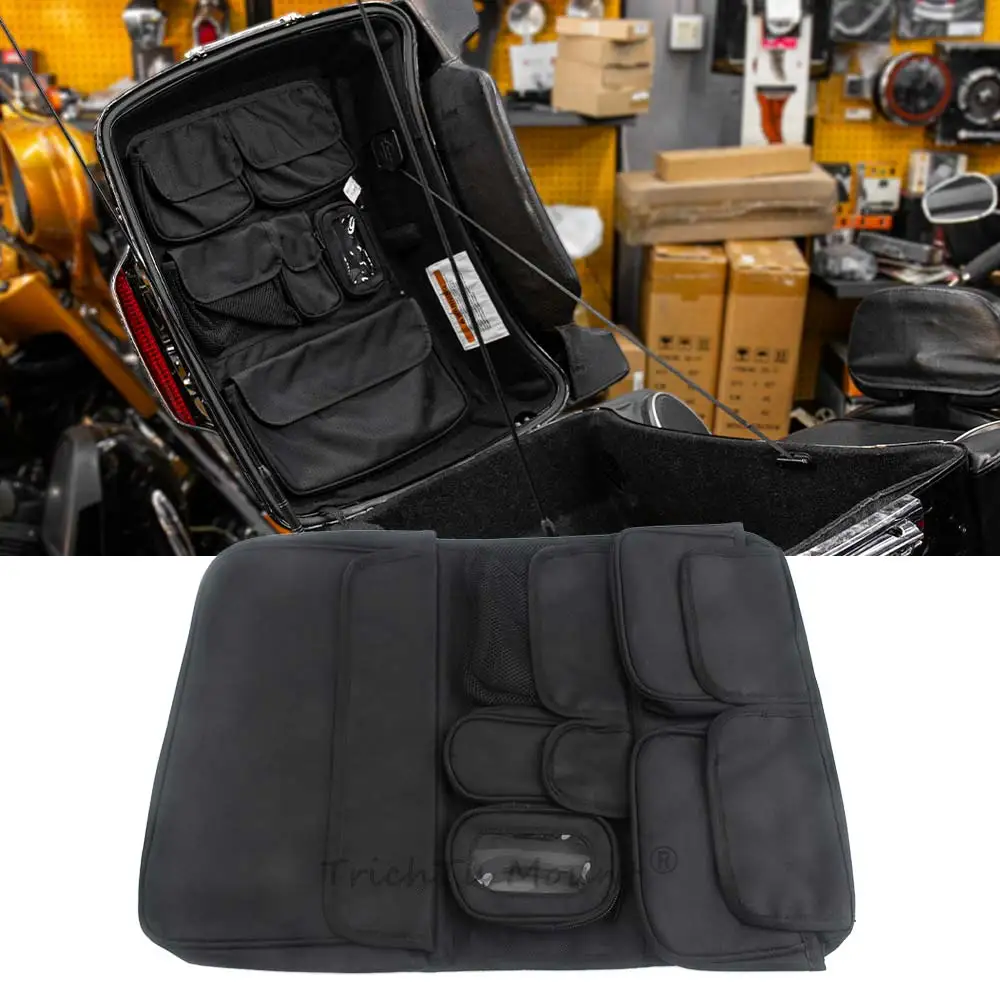 

Motorcycle Black Tour Pak Pack Lid Organizer Bag Pouch Kits FitsFor Harley -Davidson 1993 - 2024 Touring Tri Glide Equipped King