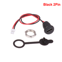 (YY)1Pc USB-C 5A High Current Charging Socket With M11 Nut Snap Lock Plate Transparent Type C Waterproof Female Connector Jack