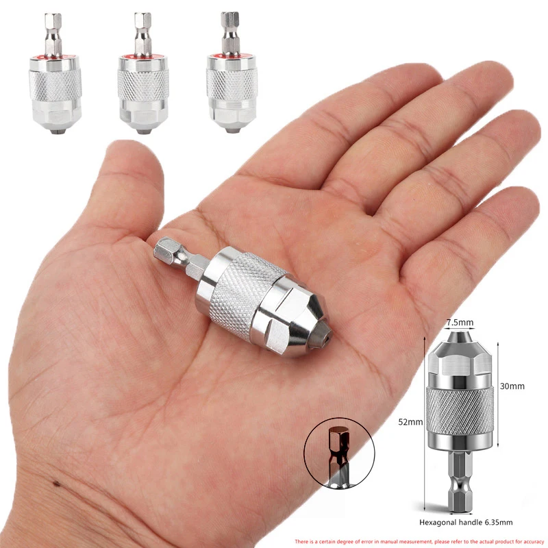 Quick Change Hexagonal Handle Screwdriver Chucks Adapter Electric Drill Bits Collet Converter Extension Electric Grinding Tools