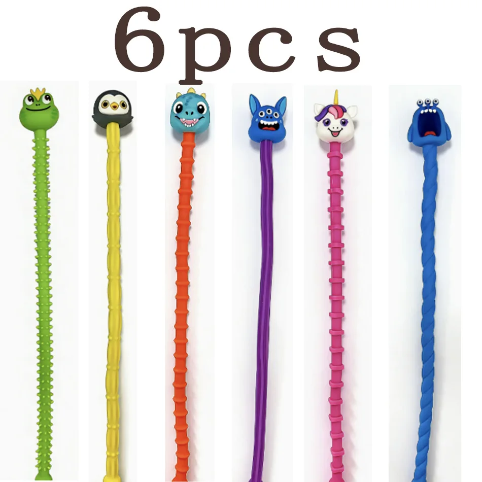 

2026 Cute silicone decompression twisting sensory strip, colorful twisting rod decompression sensory toy twisting strip