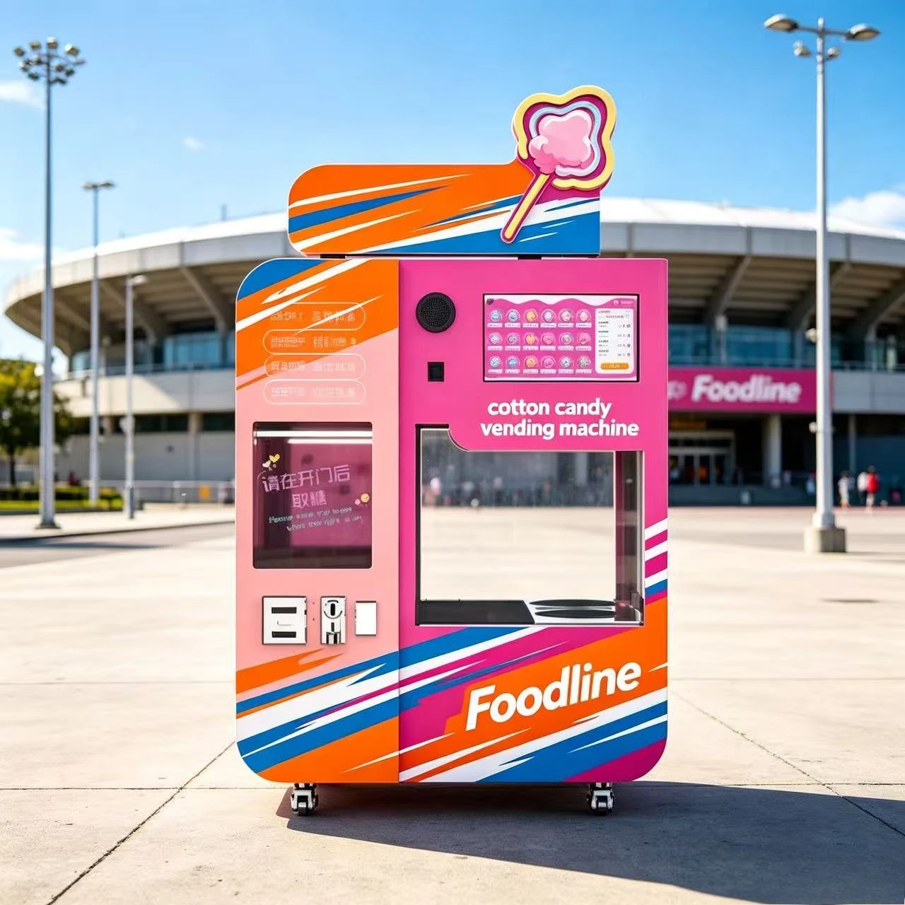 FL High Quality Cotton Candy Vending Machine Electric Heating Marshmallow Vending Machine Professional Grade System