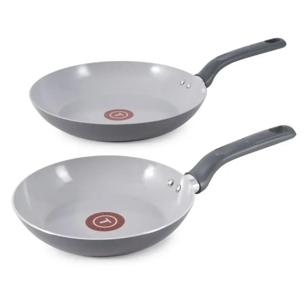 Healthy Chef Ceramic 2-Piece Frypan Set Eco-Friendly Cookware Thermo-Spot Technology Even Heat Base Comfortable Handles Nonstick