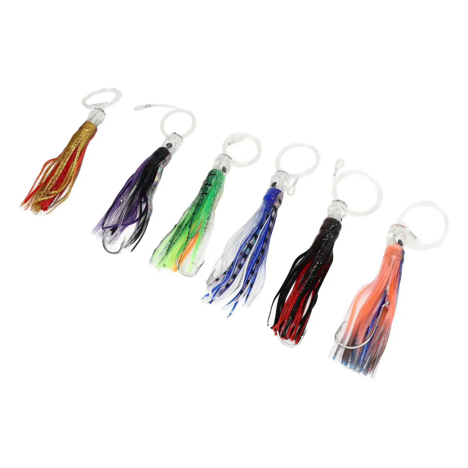 25cm Multi-Color PVC Saltwater for trolling Lure with Barbed Hook - Ideal for Deep Sea Fishing