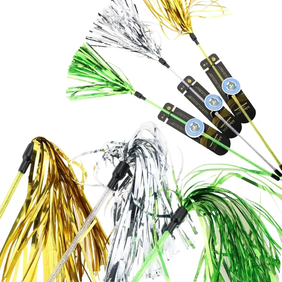 

Интерактивная игрушка-палочка для кошек с кисточками, прочный ловец для кошек для домашних упражнений для котят, облегчение скуки, игровой набор