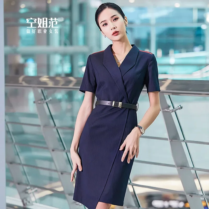 スーツの襟プロフェッショナル制服女性秋冬オフィス通勤ドレスホテルフロント美容師ジュエリーショップ作業服