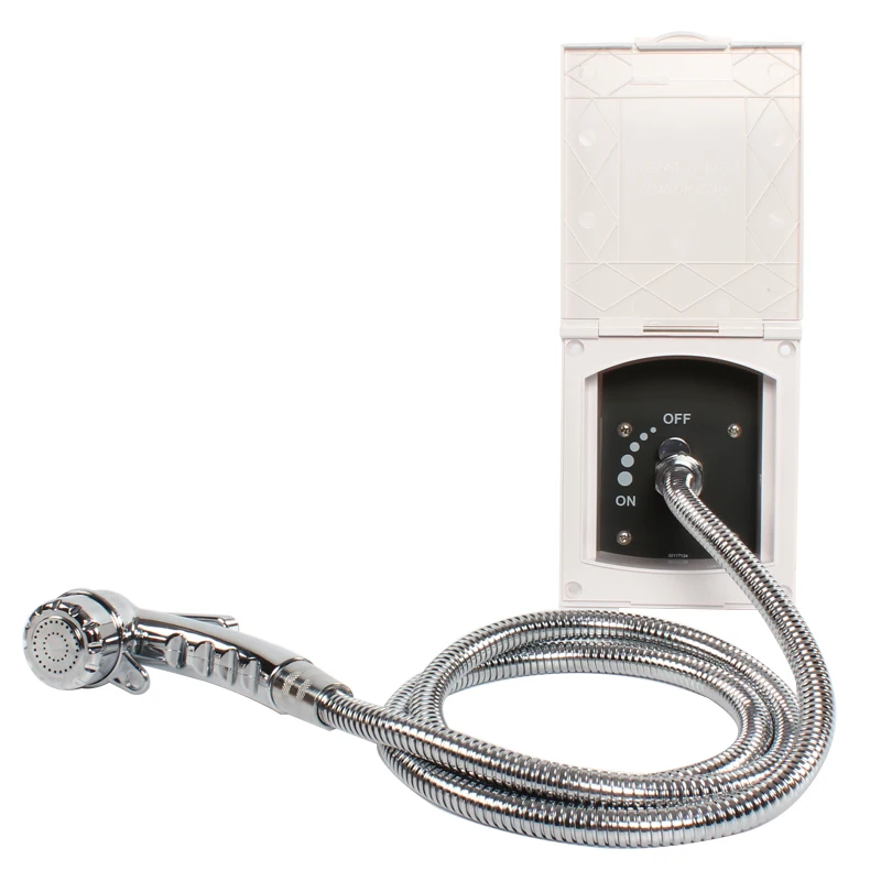 

White Exterior Shower Box Kit For Caravan RV Boat Motorhome