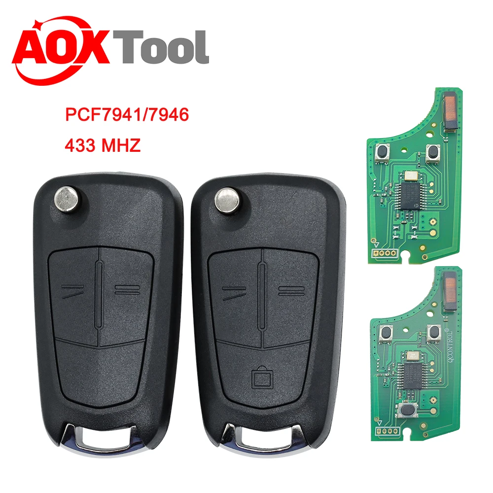 Remote Car Key 433MHZ PCF7941/7946 For Opel/Vauxhall Astra H 2004-2009 Zafira B 2005-2013 Corsa D Vectra C 2/3