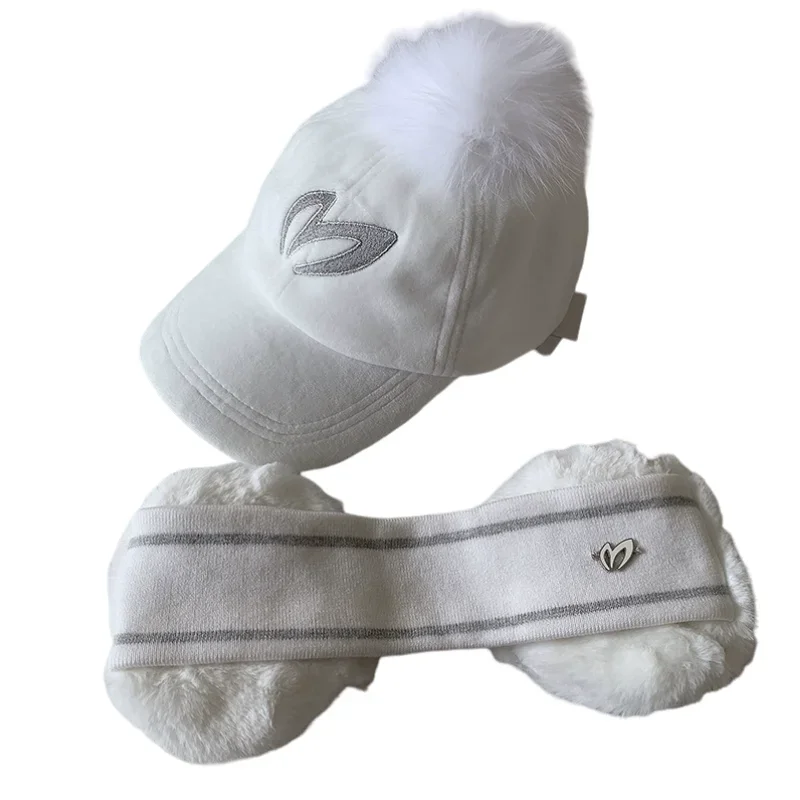 

Шапка для гольфа K-Style с помпоном, очаровательная женская бейсболка с ушками и флисовой подкладкой