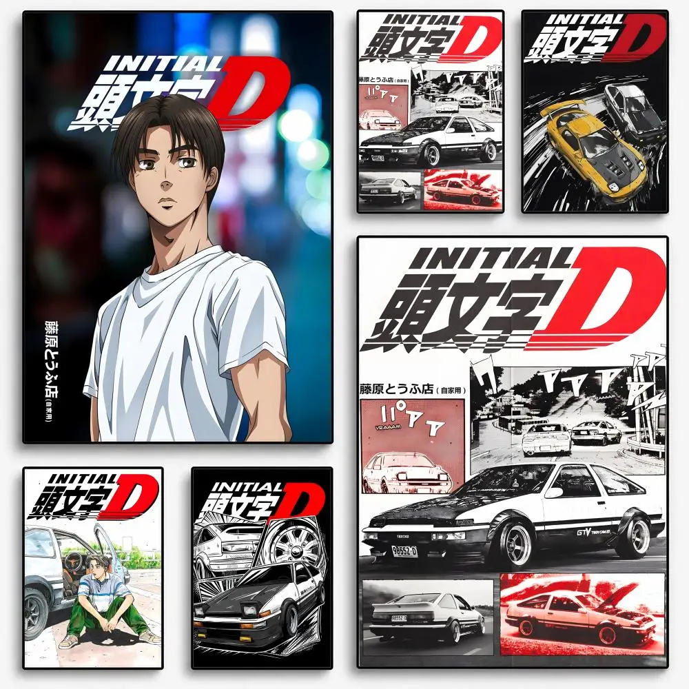 Initial D Poster Room Home Decoration Interior Wall Art Printing Garage Posters Gift