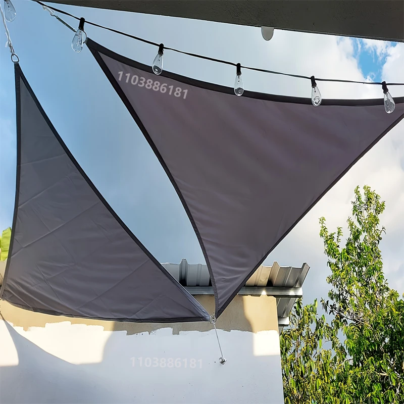 Mehrgrößiges Dreieck-Sonnensegel, wasserdicht, für Garten, Terrasse, Party, Sonnenschutz, Sonnensegel für Strand, Camping, Pool – Detail 8