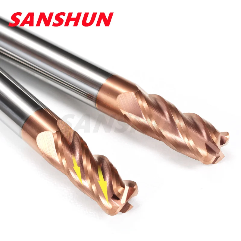 Corner Radius End Mill R Bullnose CNC Tungsten Carbide Steel Cutter Surface Machining Metal Router Tool 3 4 Flutes R0.5 R1 R2 R3