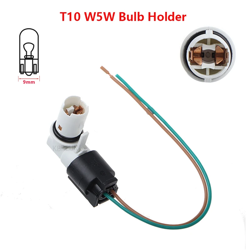 1x für BMW Mini R55 R56 R57 R60 Nebelscheinwerfer Sockel T10 Lampenfassung Adapter mit 2 Drähten Stecker Zubehör