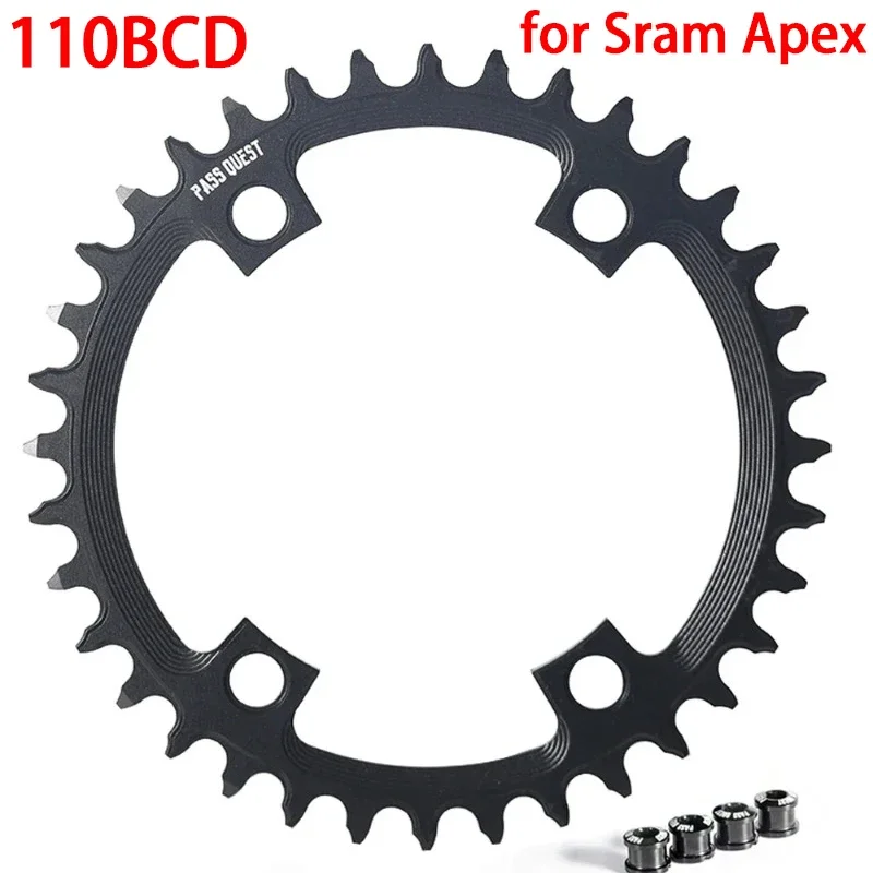 110BCD 4 Claw Sprocket for Sram Apex Crankset Crown 36T 38T 40T 42T 44T 46T 48T 50T 52T Positive Negative Tooth Chainset