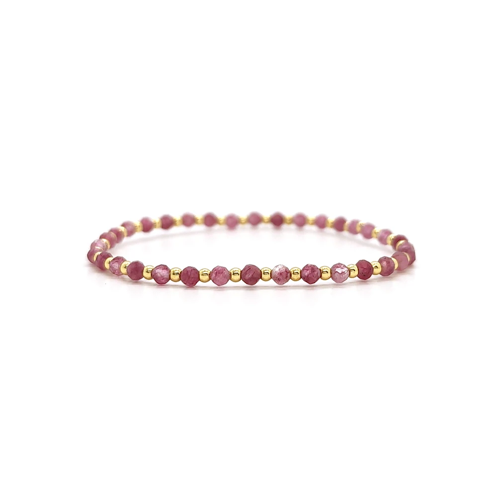 Vlen Boho-Perlenarmband für Damen, bunte Stretch-Armbänder aus Naturstein, trendige Mode, zierlicher Schmuck, Sommer, Strandurlaub – Detail 11