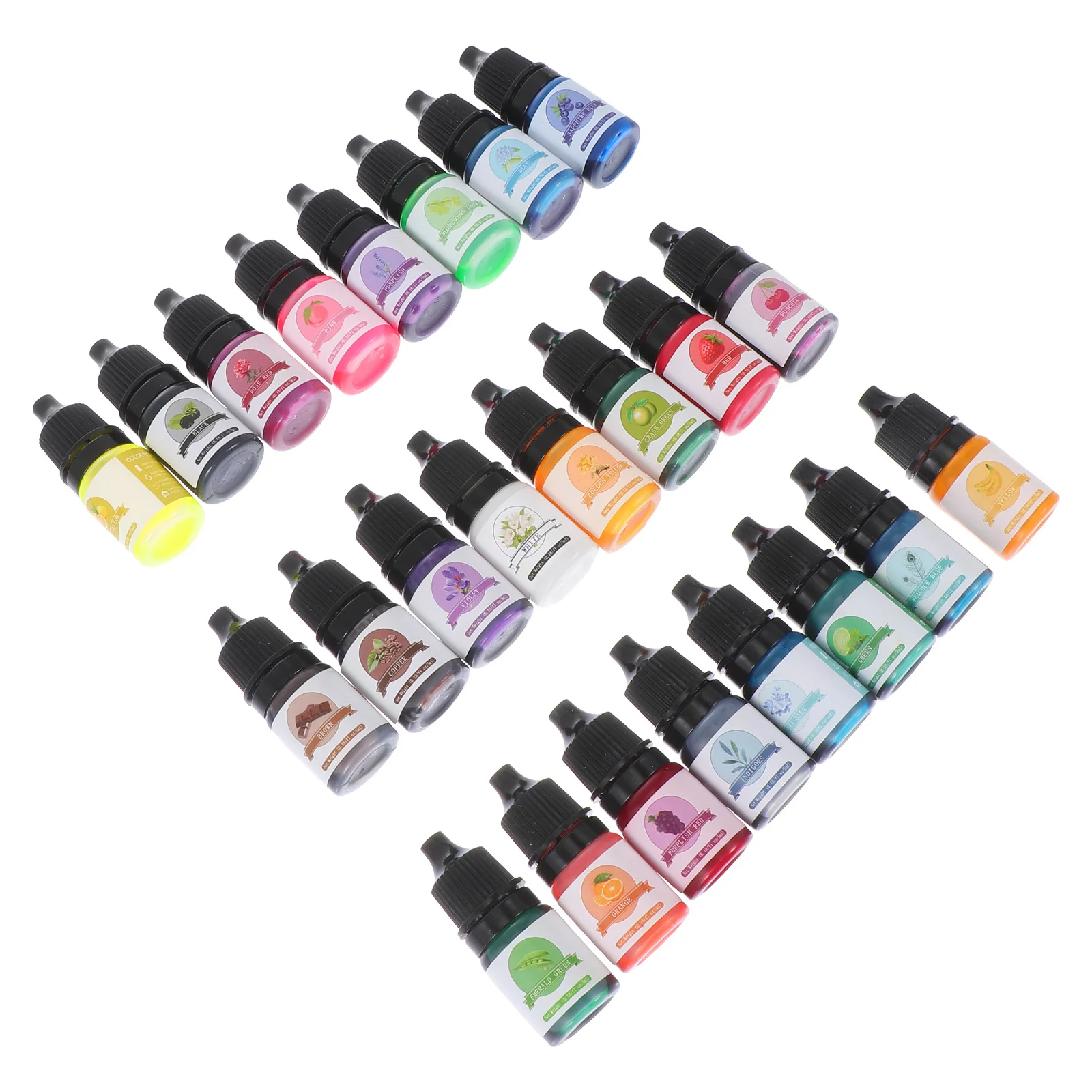 

24Pcs Liquid Resin Pigment Color Concentrate Oily Dye for DIY Craft Nail Art Jewelry Making Epoxy Colorant Colorful Dye Pigment