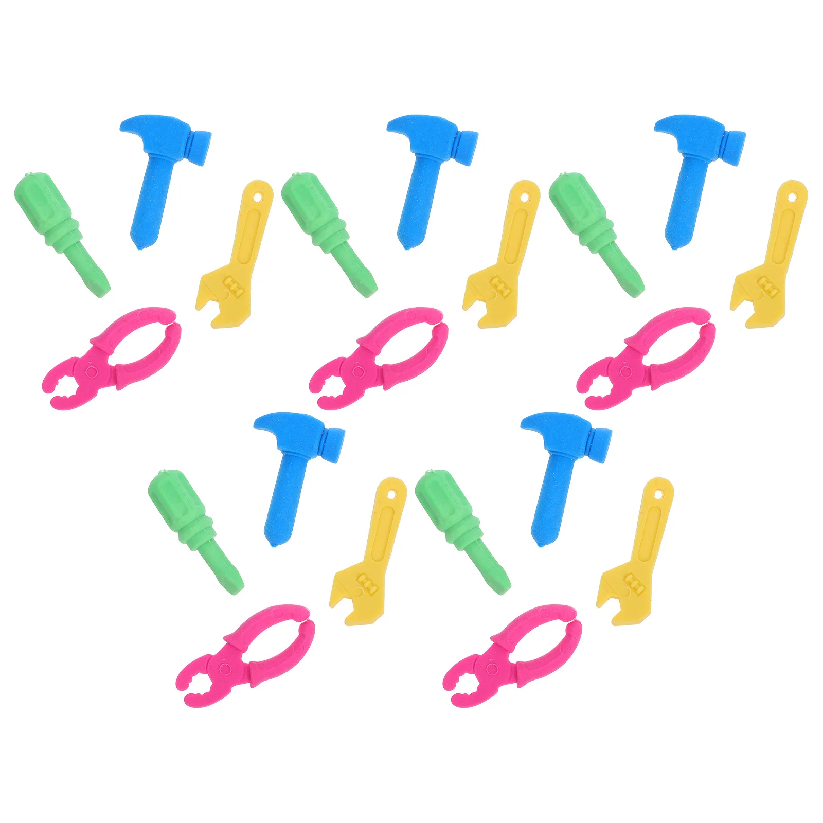 

20 Pcs Wrench Eraser Erasers Animal Drawing Screwdriver Classroom Prizes Tpr Cute Earasers Child