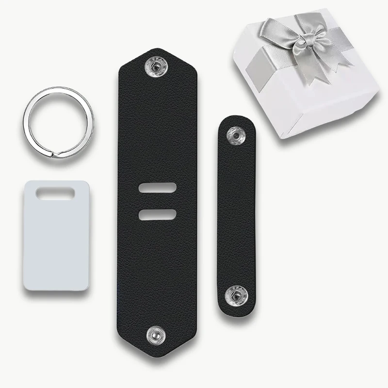 Aangepaste foto lederen sleutelhanger bedrukte foto gepersonaliseerde sleutelhanger lasergravure tekst sleutelhanger cadeau voor familie minnaar vrienden doos