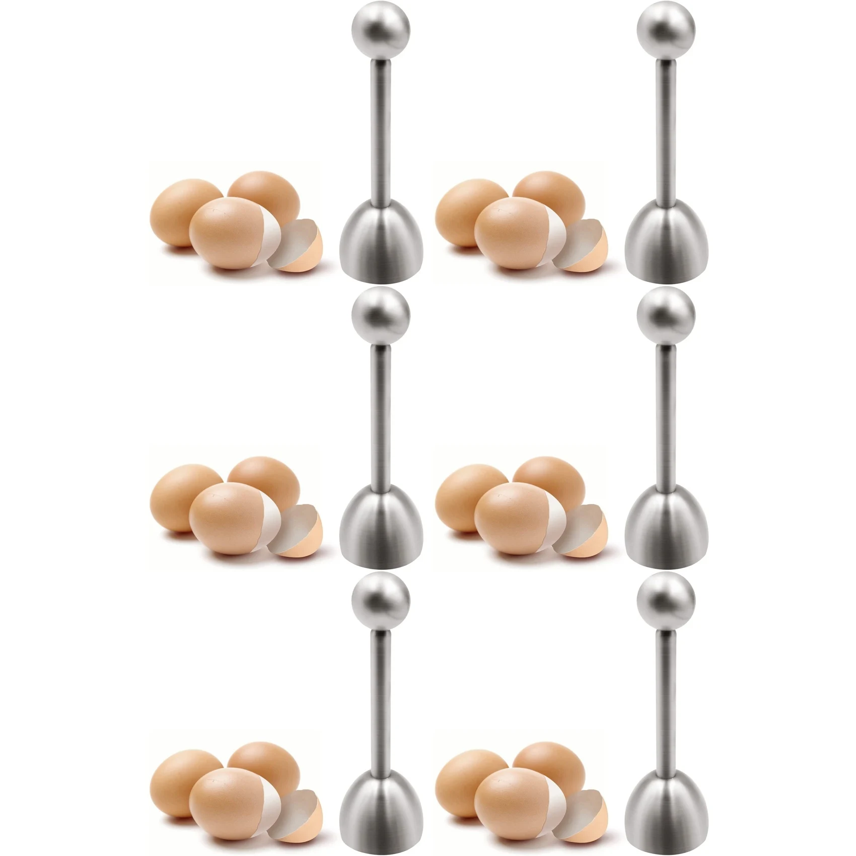 

【COMELY】6X Ножницы для яиц, кухонный инструмент для открывания яиц, приспособление для разбивания яиц, сепаратор для отделения скорлупы, для жестко и мягко вареных яиц