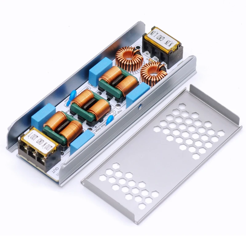 6A 10A Ac 110V 220V four-stage EMI electromagnetic interference filter suppressor common mode power EMC audio amplifier