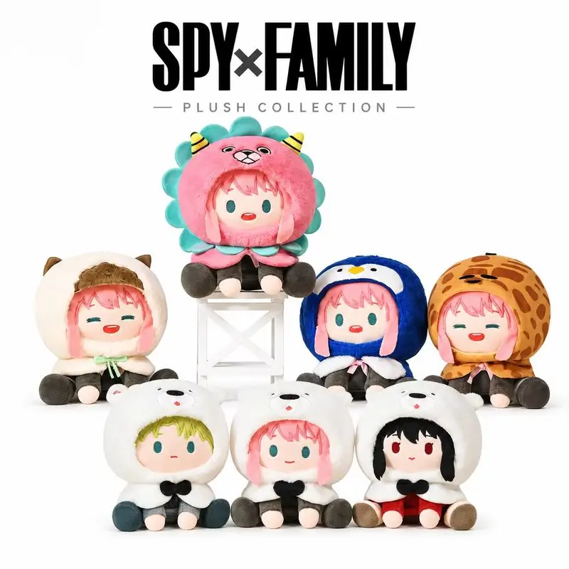 Spy X Family Sit in Rows Plush Pendant Blind Box Soft Stuffed Anime Merchandise Bag Hanging Ornament for Desktop Decoration