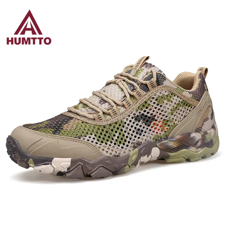 HUMTTO Shoes for Men Non-slip Sports Breathable Summer Hiking Shoes Man Outdoor Luxury Designer Trekking Climbing Mens Sneakers