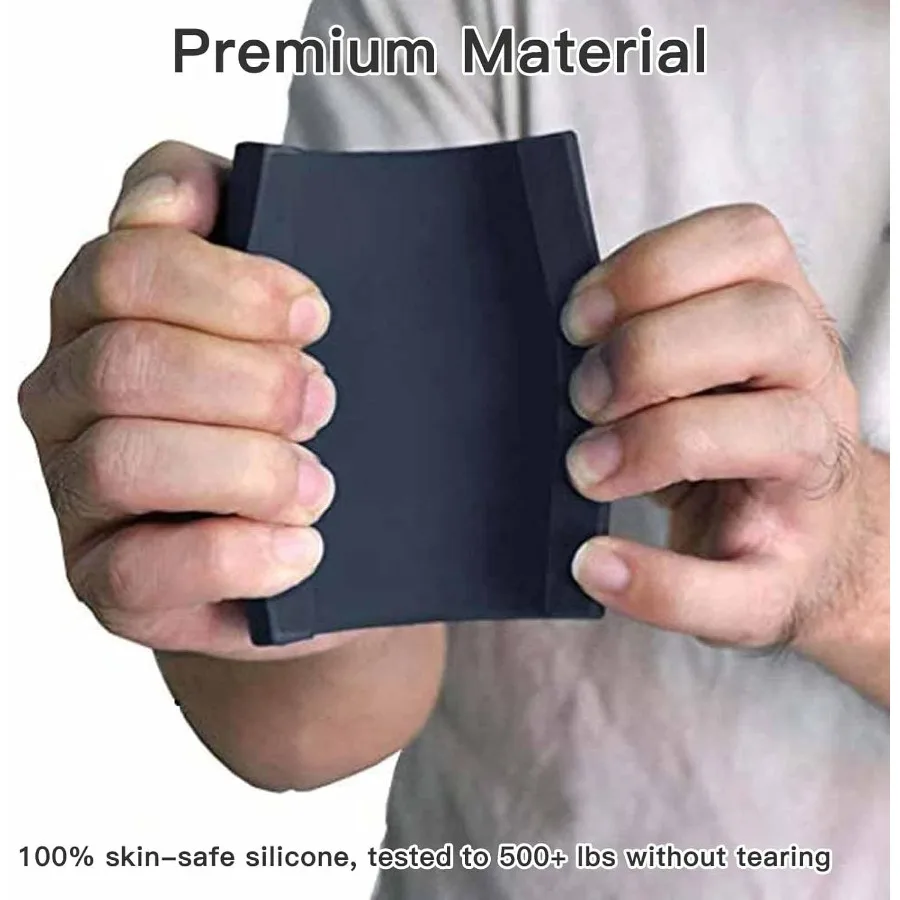 مقابض دمبل سميكة لرفع الأثقال، مقابض صالة الألعاب الرياضية من مطاط السيليكون عالي الكثافة غير قابلة للانزلاق لنمو العضلات وإجهاد اليد