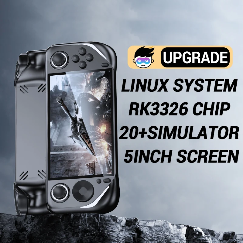 

NEW OPEN Source Linux System E6 Handheld Game Console RK3326 Support PSP/PS1 5 INCH HD Screen