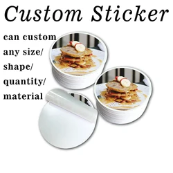 100pcs 3-6cm Custom Sticker Vinyl Personalized Logo PVC on Waterproof Kraft Paper Label Sticker Die Cut for Car Bullet Journal