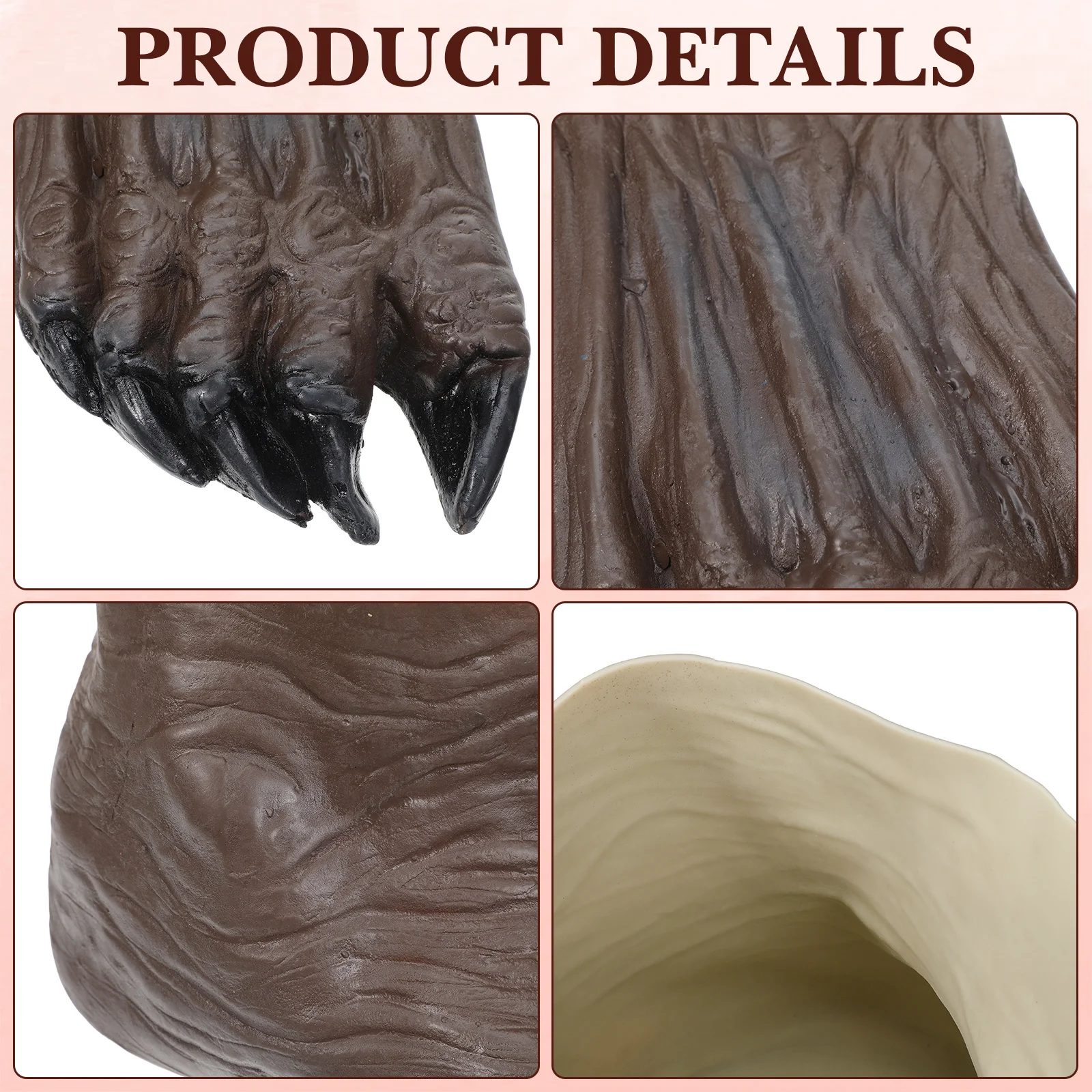 1Pair Durable Claws Foot Cover Latex Halloween Fright Decor Carnival Horror Podotheca Horror Podotheca