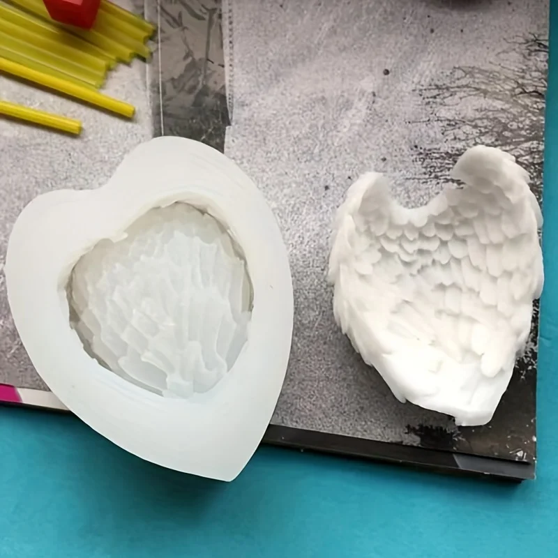 1PC/3PCS/5PCS Forma Wings Love Mirror Tray Feather Mirror Silicone Mold Wings Love Mirror Tray Feather Mold