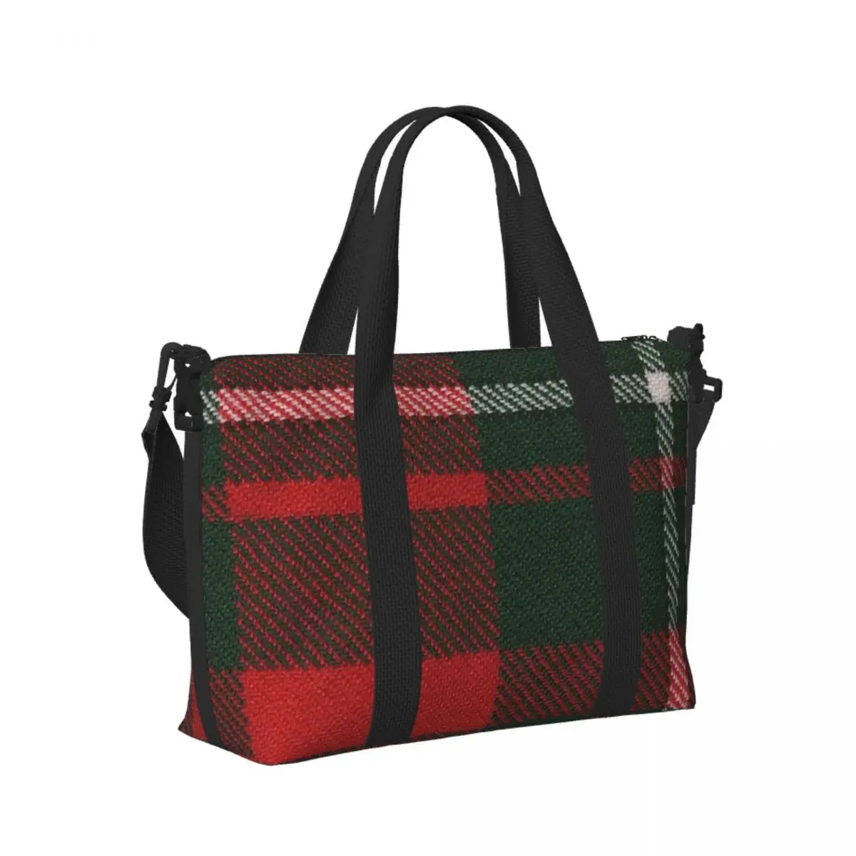 

MacGregor Modern Scottish Tartan Beach Travel Bag Large Capacity Tote Bags for Gym Sport Women Shopping Duffle Shoulder Bag