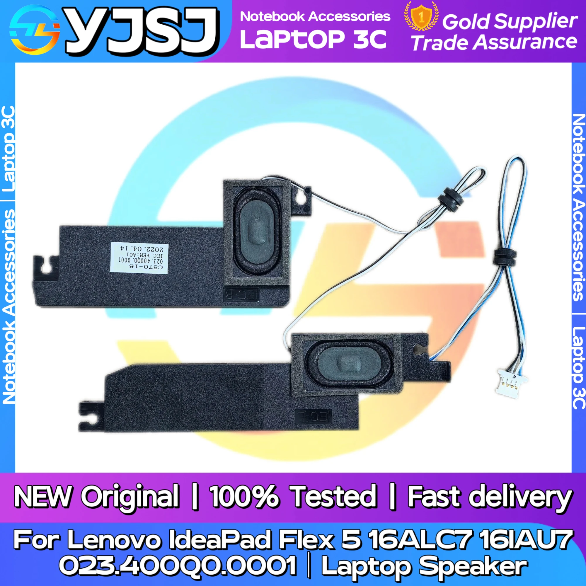

New Original Laptop Notebook Audio Speaker For Lenovo IdeaPad Flex 5 16ALC7 built-in speaker horn audio 023.400Q0.0001