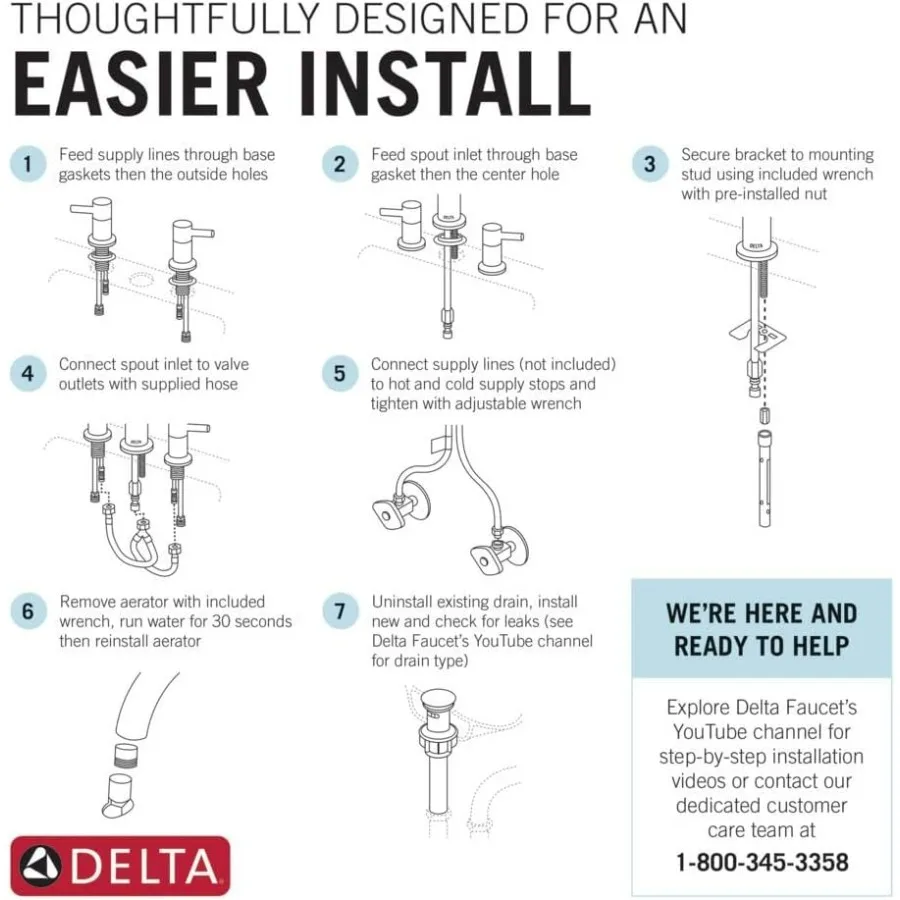 Torneira de banheiro ampla para instalação de pia de 3 furos Design de 2 alças com conjunto de drenagem pushplop de metal Fini cromado de alta qualidade