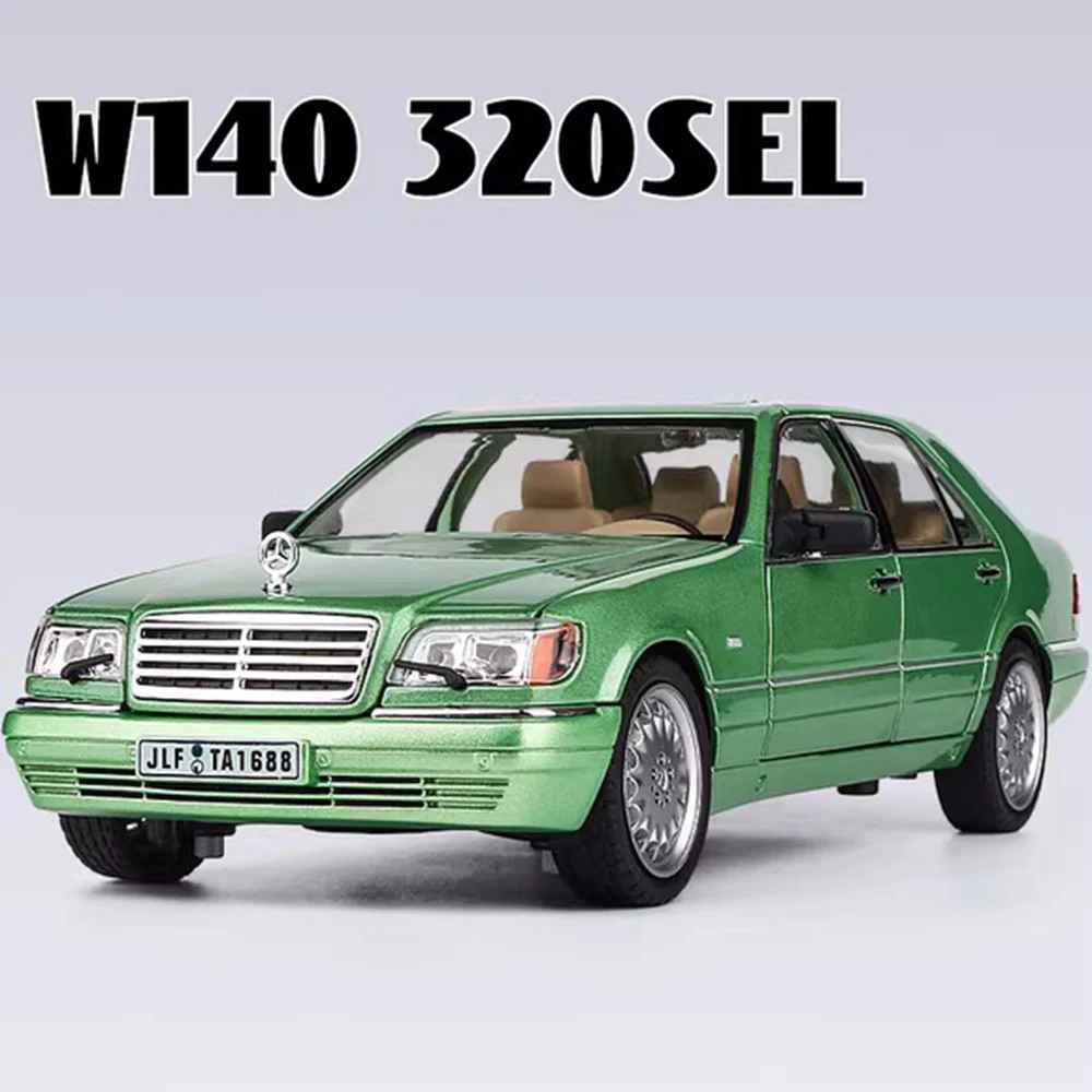 

1:24 Scale W140 320SEL 300SEL Metal Diecast Model Cars Toy 6 Doors Opened Vehicles Light Music Car Collection Toys Kids Gifts