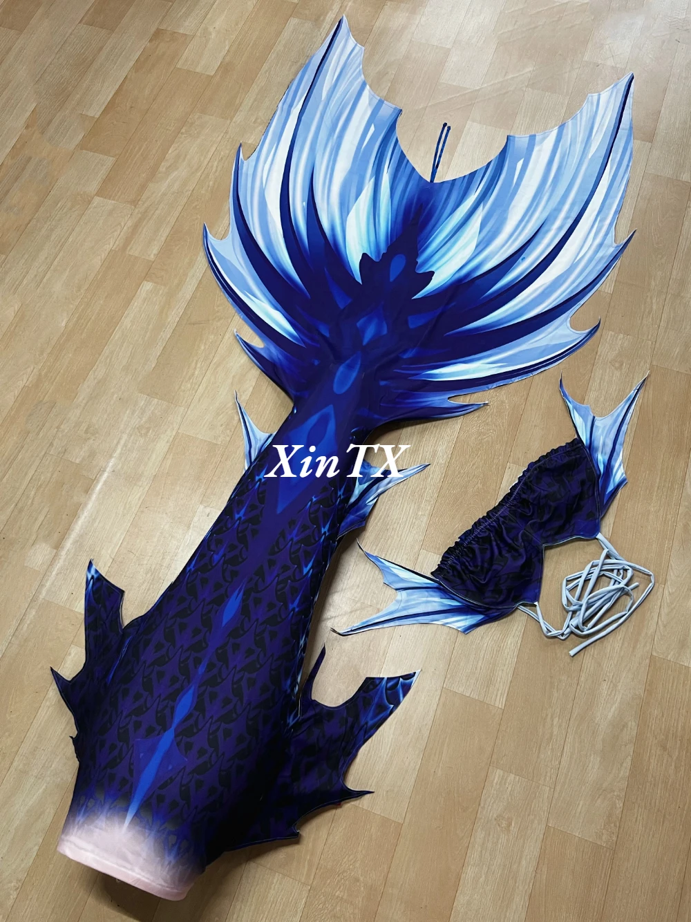 Green Mermaid Tail Adult Swimwear Original Design Big Tail for Men Women Swimming Underwater Photography HD Print Tail Skins