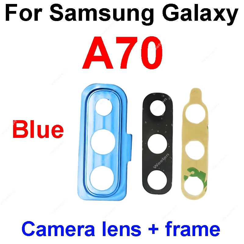 

Рамка объектива камеры Используется для Samsung Galaxy A50 A70 A80 SM-A505F SM-A705F SM-A805F WEETEN, детали держателя стекла объектива задней камеры
