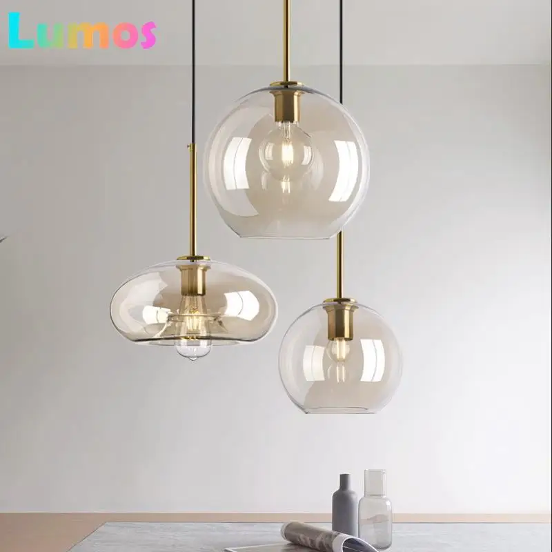 

Nordic Glass Chandelier Net Red Creative Restaurant Pendant Lights Bar Cafe Milk Tea Store Window Lamp Kitchen Island Luminaire